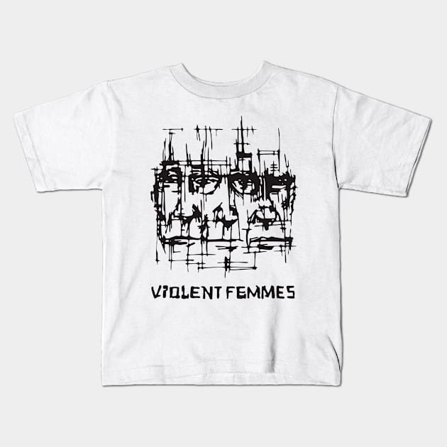 FAMOUS BAND VIOLENT Kids T-Shirt by cokistick